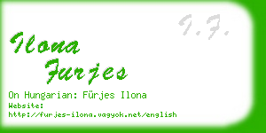 ilona furjes business card